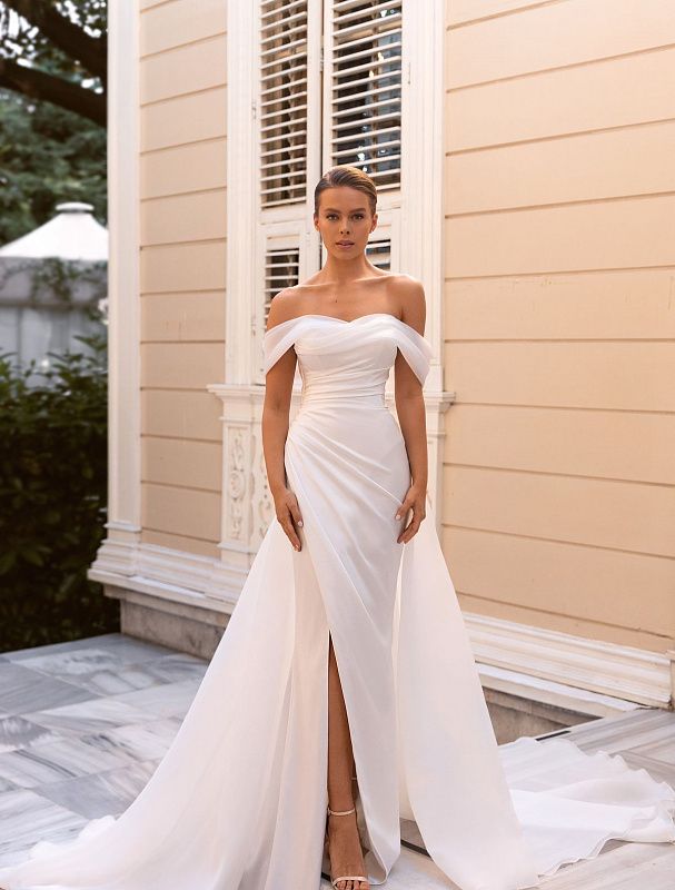 Anne  Beautiful Off-Shoulder White Wedding Dress