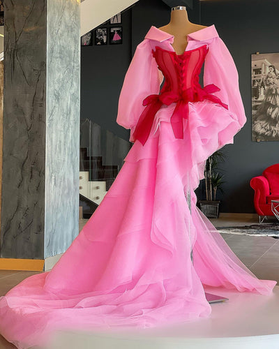 Isabel Pink and Red Evening Dress