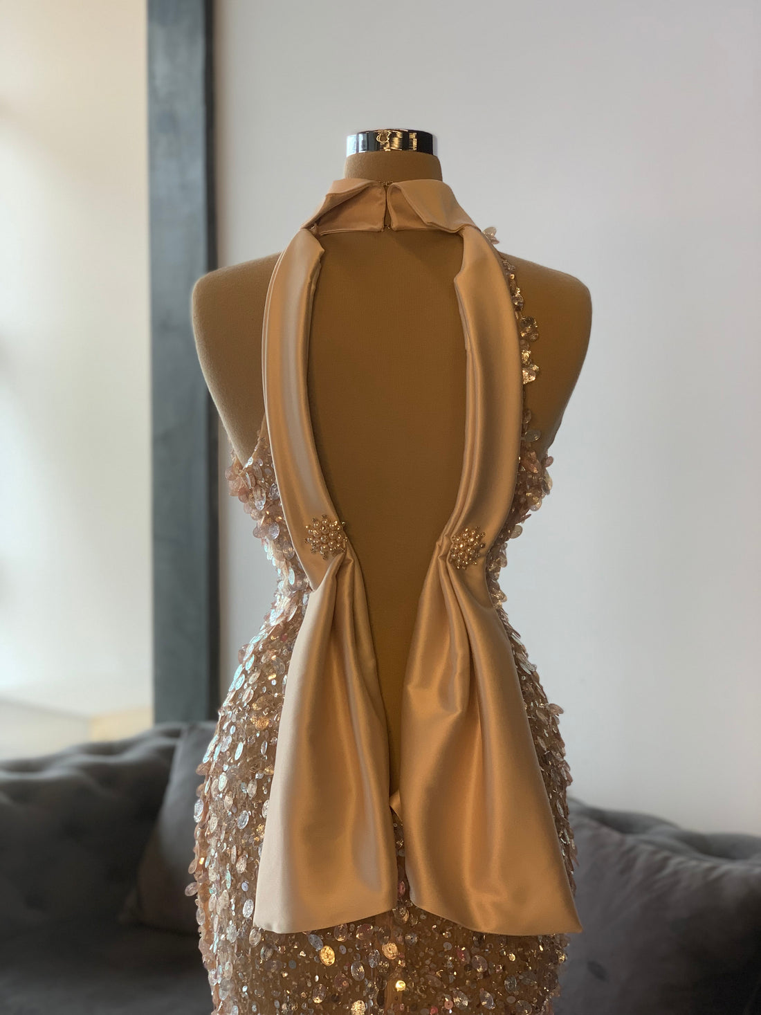 Laurel Gold/rose Beautiful Evening Dress D&D Clothing Laurel Gold/rose Beautiful Evening Dress D&D Clothing