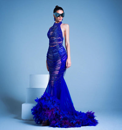 Lilyana Luxury Royal Blue Evening Dress
