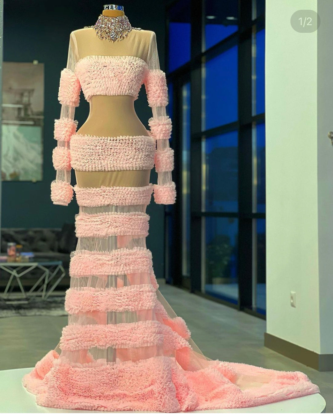 Dorothy Elegant Pink Tulle Evening Dresses