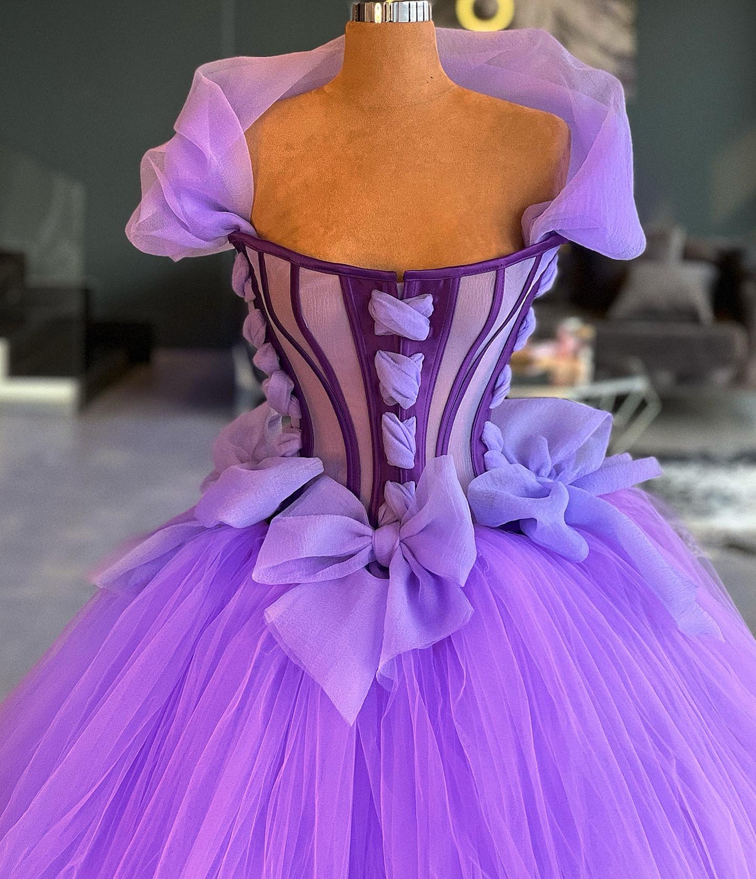 Rosie Lavender Evening Dress