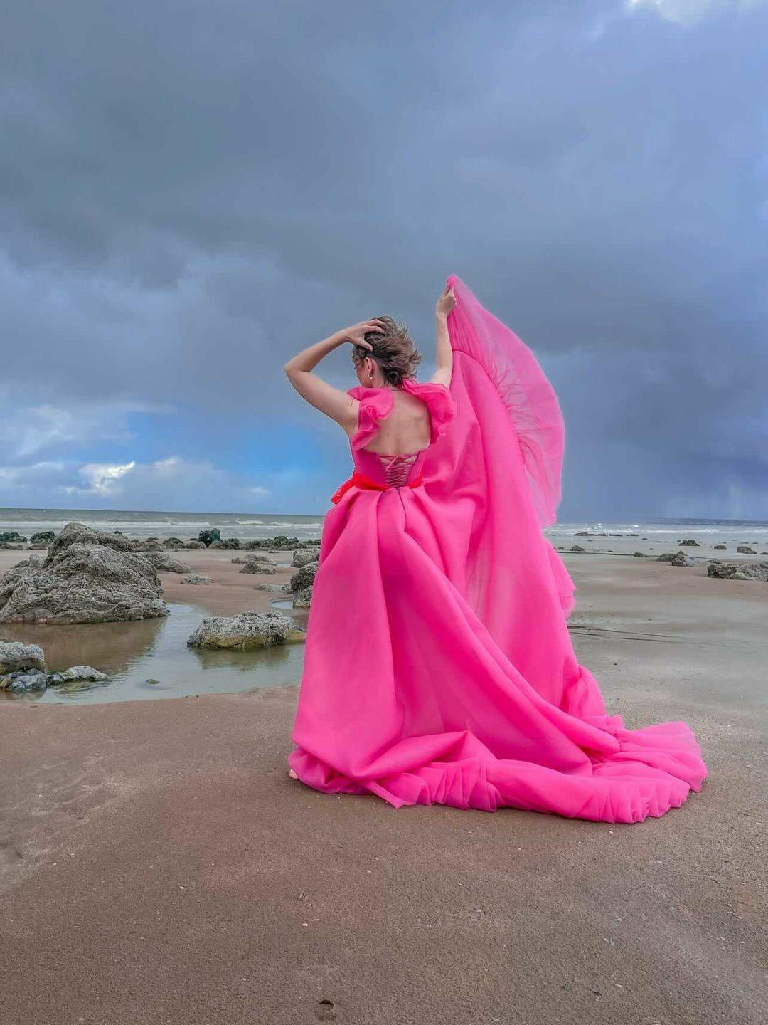 high end pink dress Luxury Pink Strapless Sequin Evening Gown Prom Party Formal Long Dress