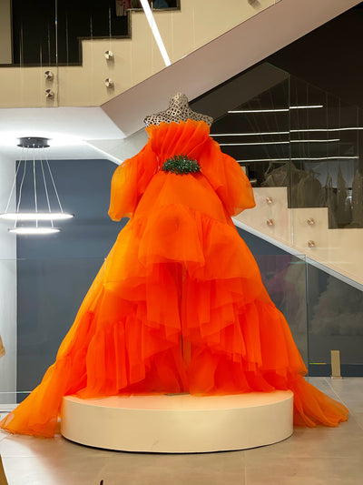 Gabriella Beautiful Orange Evening Dress
