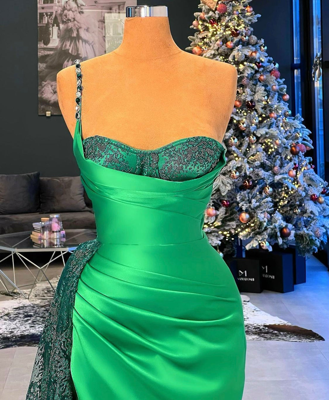 Juliet Beautiful Green Evening Dress