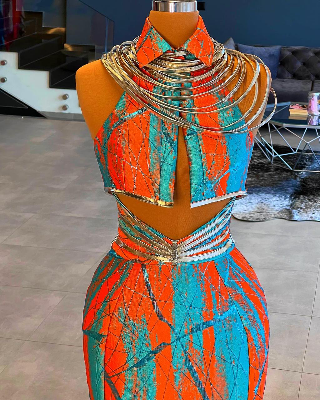 Norah Multicolour Beautiful 2-Piece Evening Dress