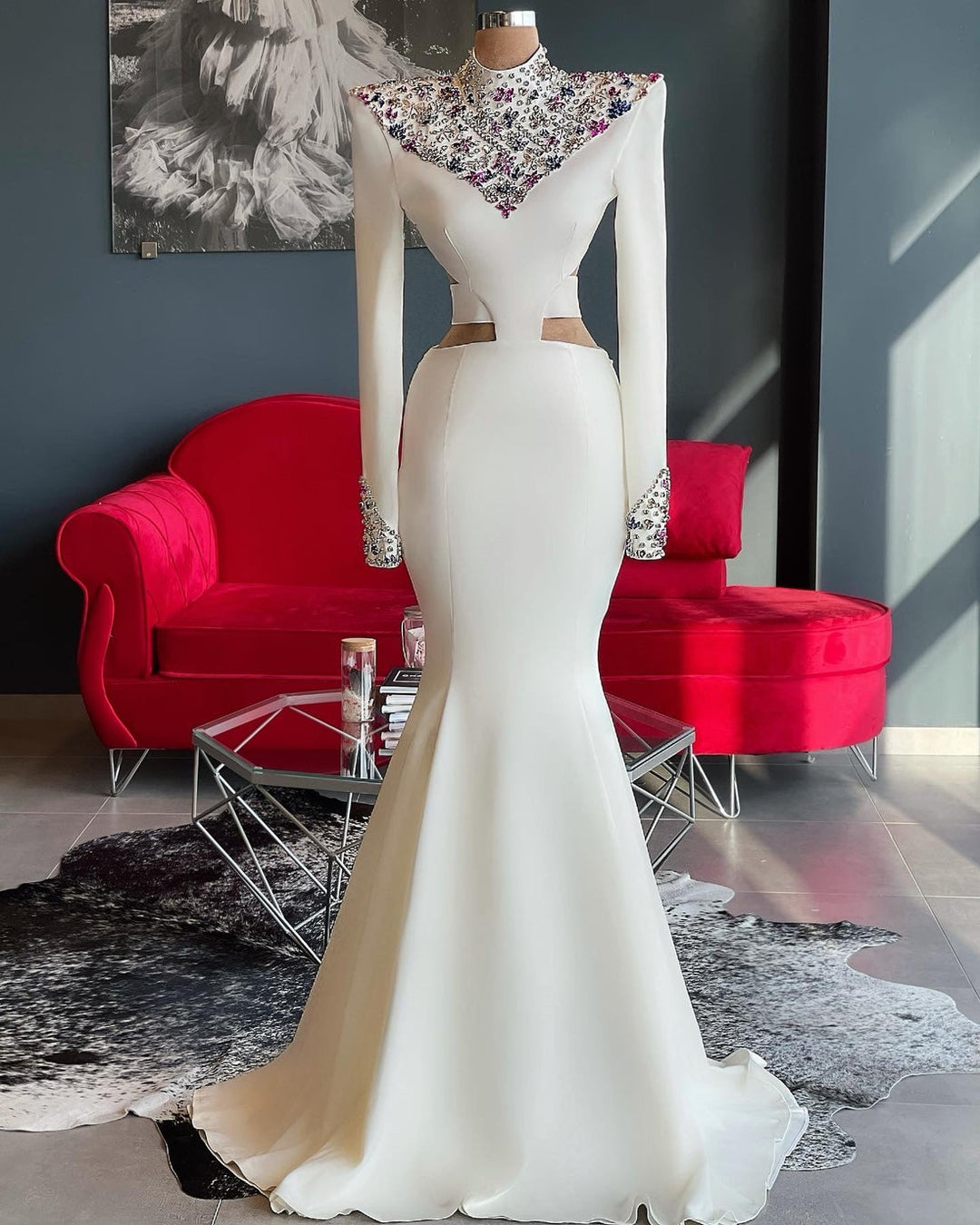 Long Jcpenney Formal Dresses Ryleigh White Elegant High Neck Long Sleeves Evening Dress D&D Clothing Long Jcpenney Formal Dresses Ryleigh White Elegant High Neck Long Sleeves Evening Dress D&D Clothing