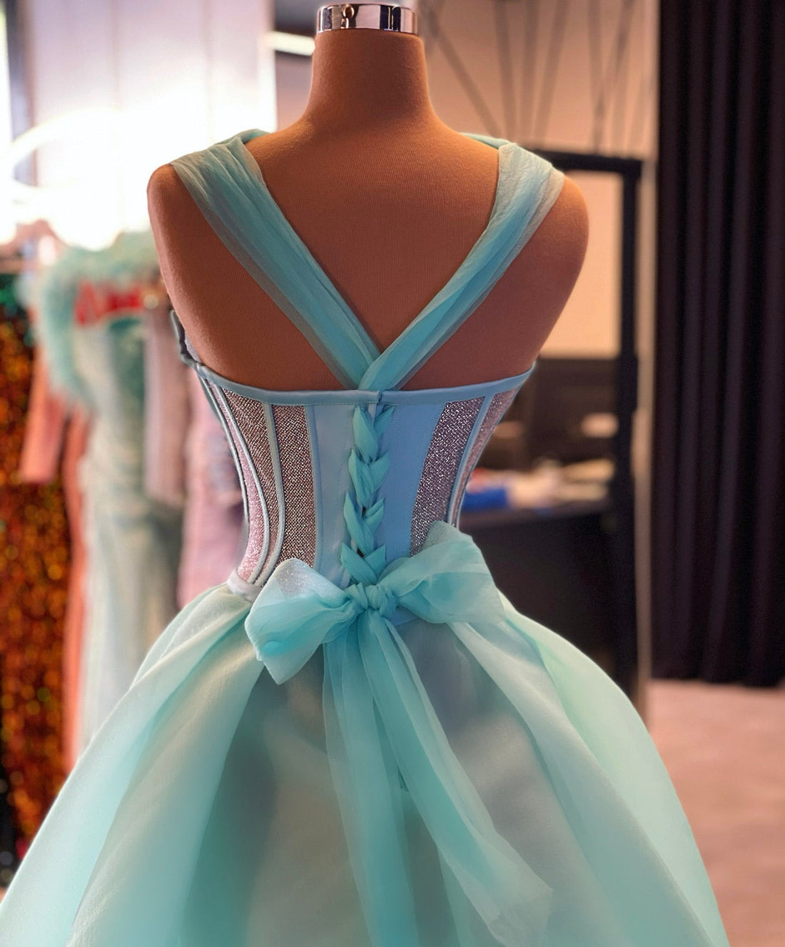 Chana Blue Beautiful Evening Dress D&D Clothing Chana Blue Beautiful Evening Dress D&D Clothing