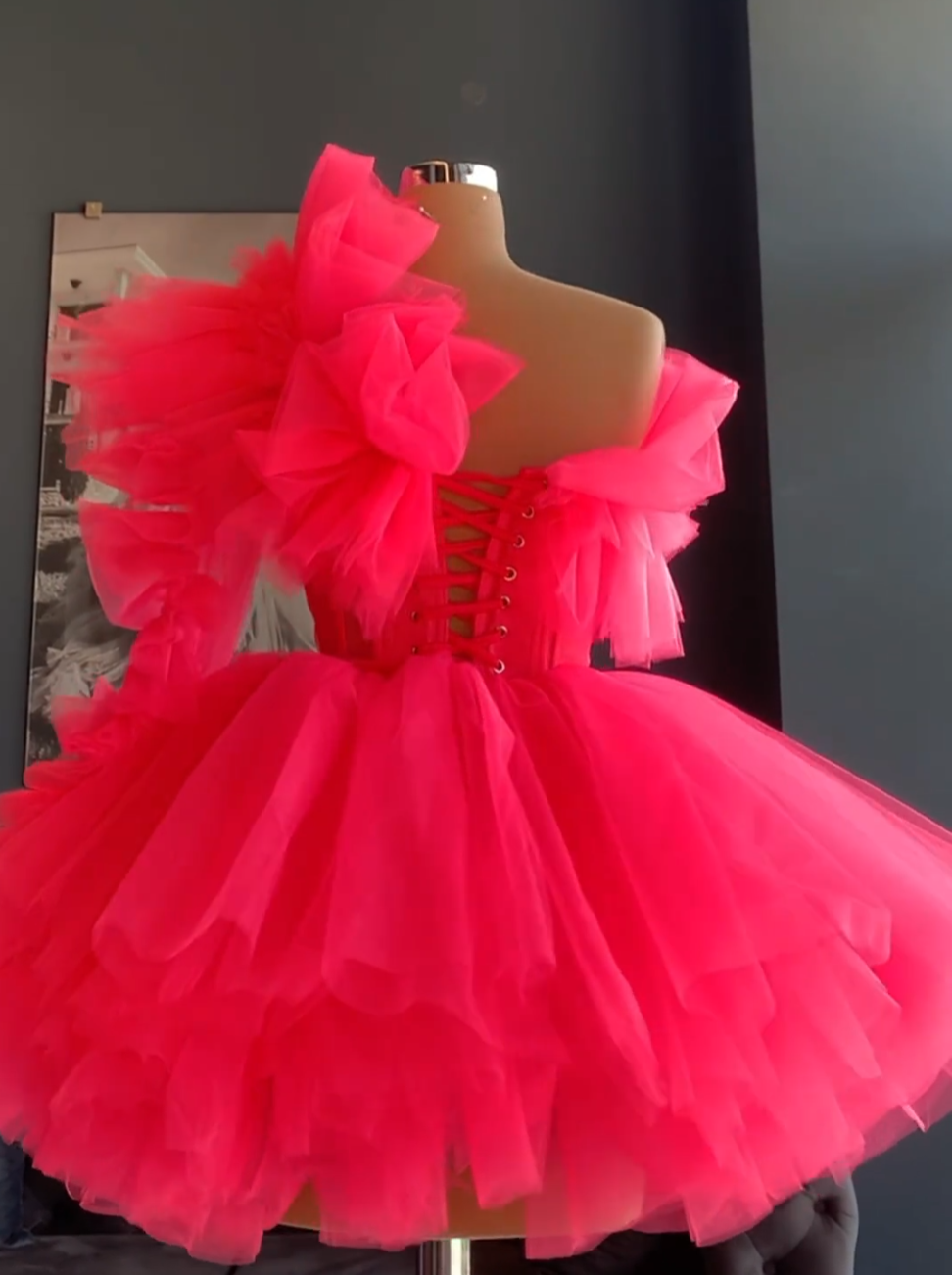 Zuri Elegant Pink Evening Dress Evening Dress XXXL / Pink