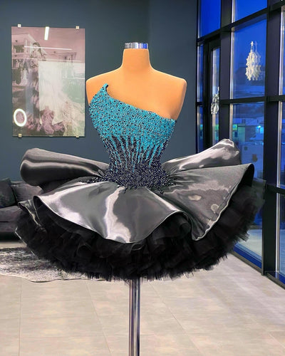 Guadalupe Elegant Short Black Evening Dress