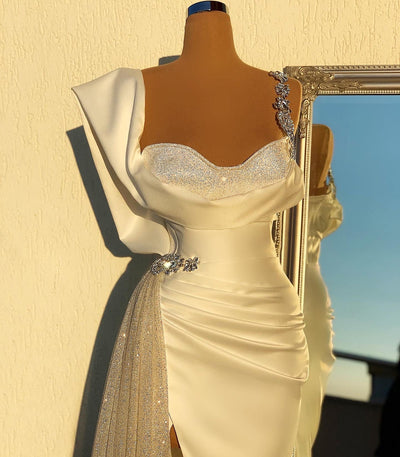 Haylee Elegant White Long Evening Dress