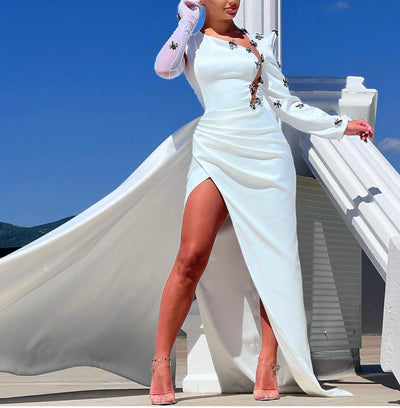 Fanciful White Wedding Dress