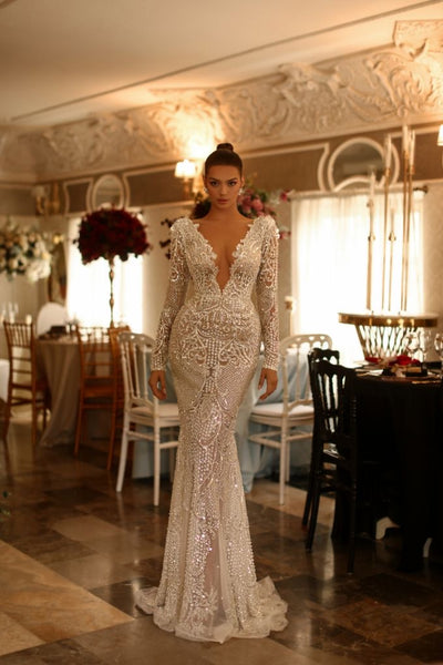 Arianna Beautiful Long Sleeves White  Wedding Dress