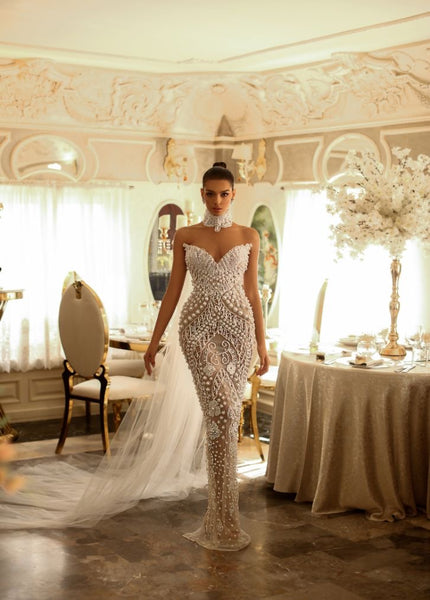 Alaia Elegant White Wedding Dress XXXL / White
