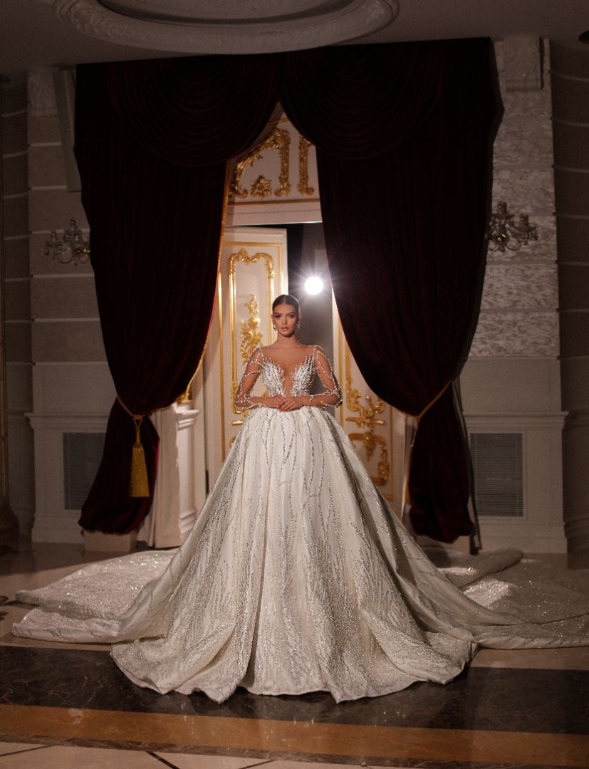 Aila  Elegant  White Wedding Dress