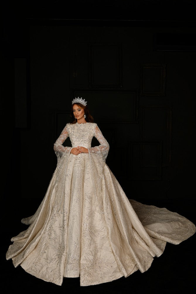 Alejandra Elegant Long Sleeves White Wedding Dress