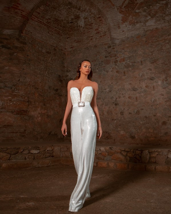 Alison Beautiful Off-Shoulder White Wedding Dress