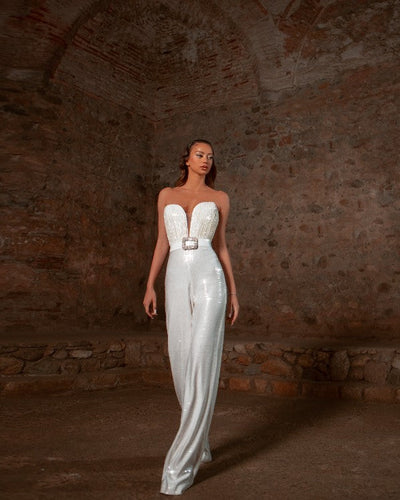 Alison Beautiful Off-Shoulder White Wedding Dress