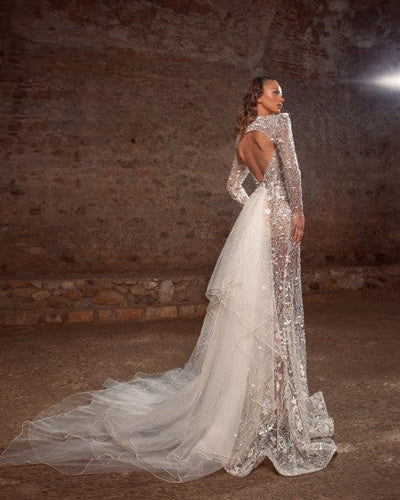 Aliya Elegant Long Sleeves White Wedding Dress