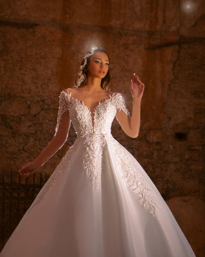 Amanda Beautiful White Wedding Dress