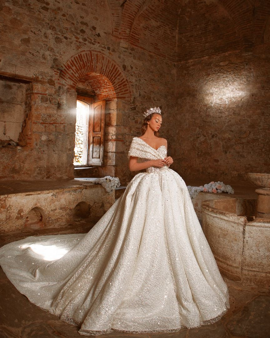 Amani Elegant  White Wedding Dress