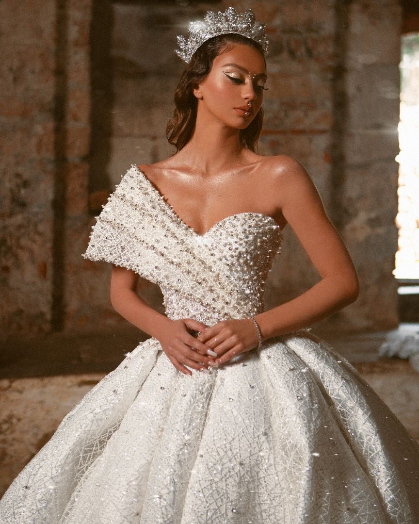 DEMETRIOS lace Bridal gown Wedding Dress White / silver lace 10 NEW | eBay