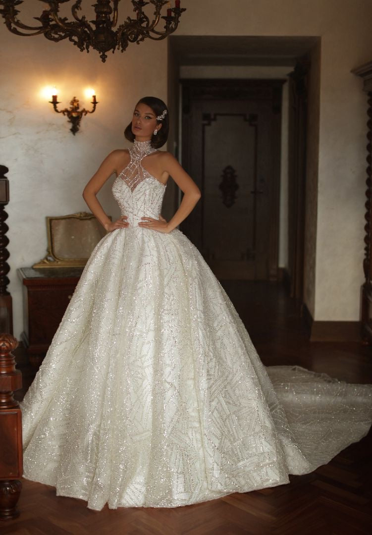 Amira Beautiful White A-Line  Wedding Dress