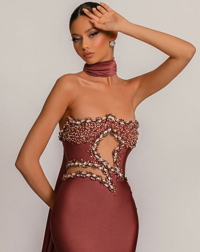 Callie Elegant Off-Shoulder  Evening Dress