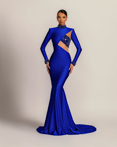 Danielle Elegant Long Royal Blue Evening Dress