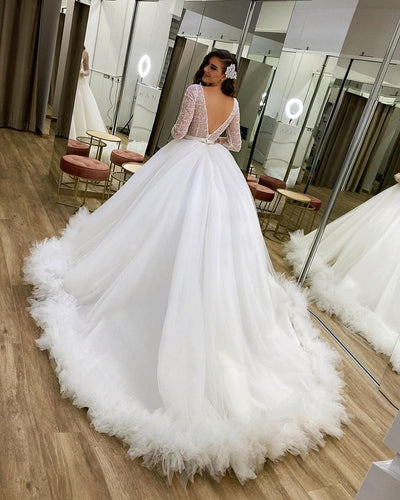 Fariza Luxury White Wedding Dress