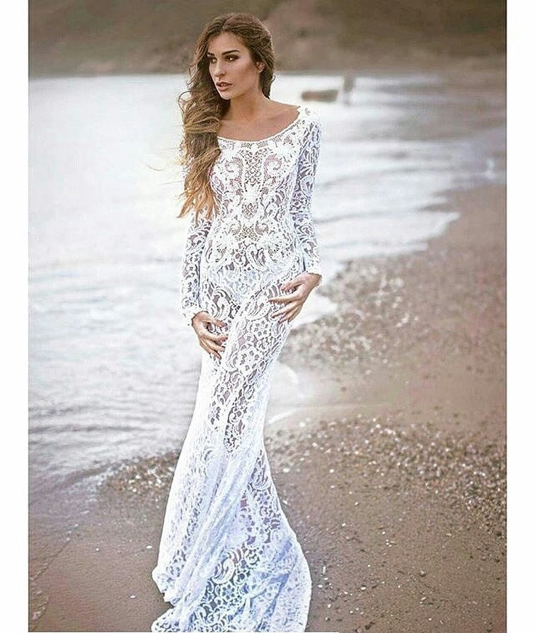 Fatma Luxury White Wedding Dress