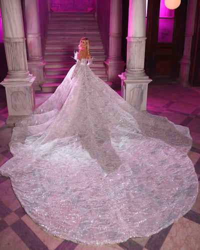 Elaine Luxury White Wedding Dress
