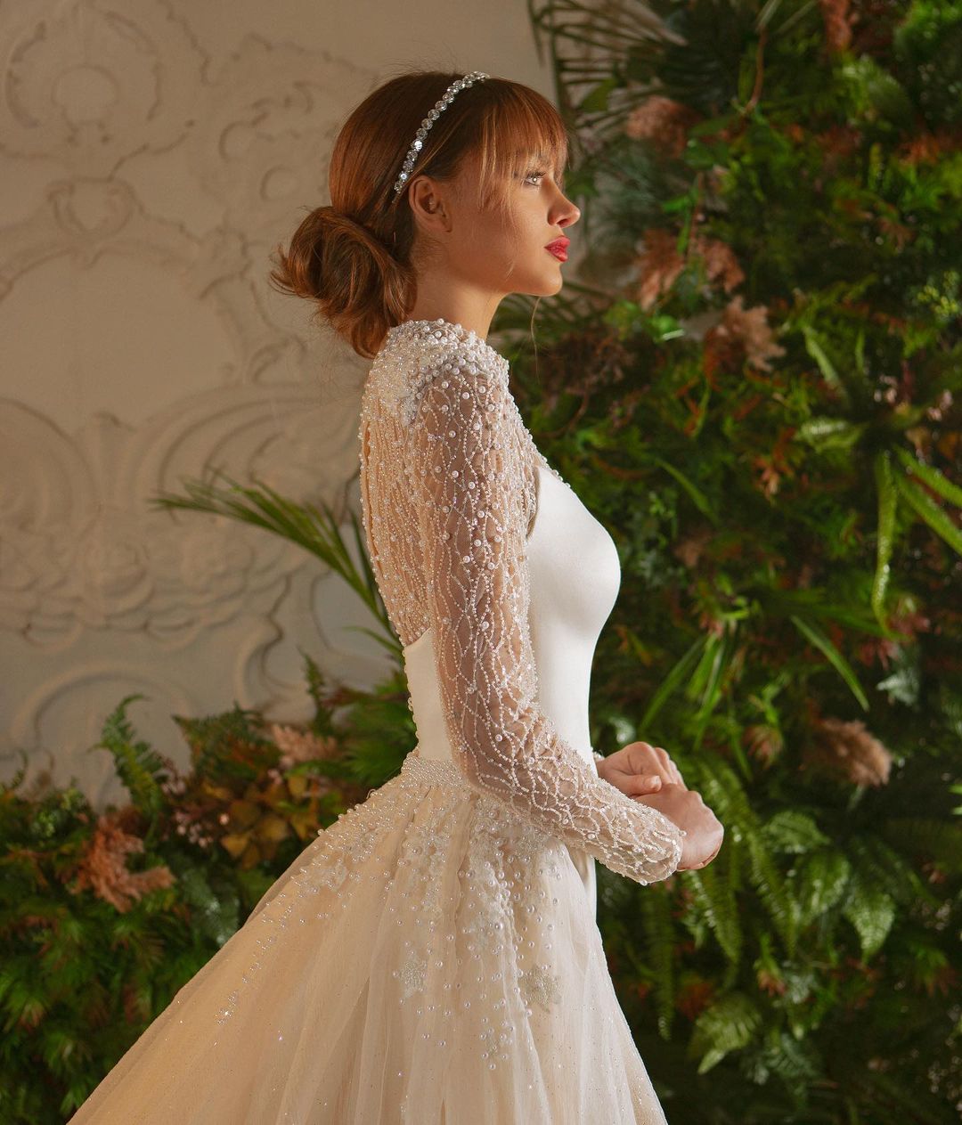 Elauna Luxury White Wedding Dress