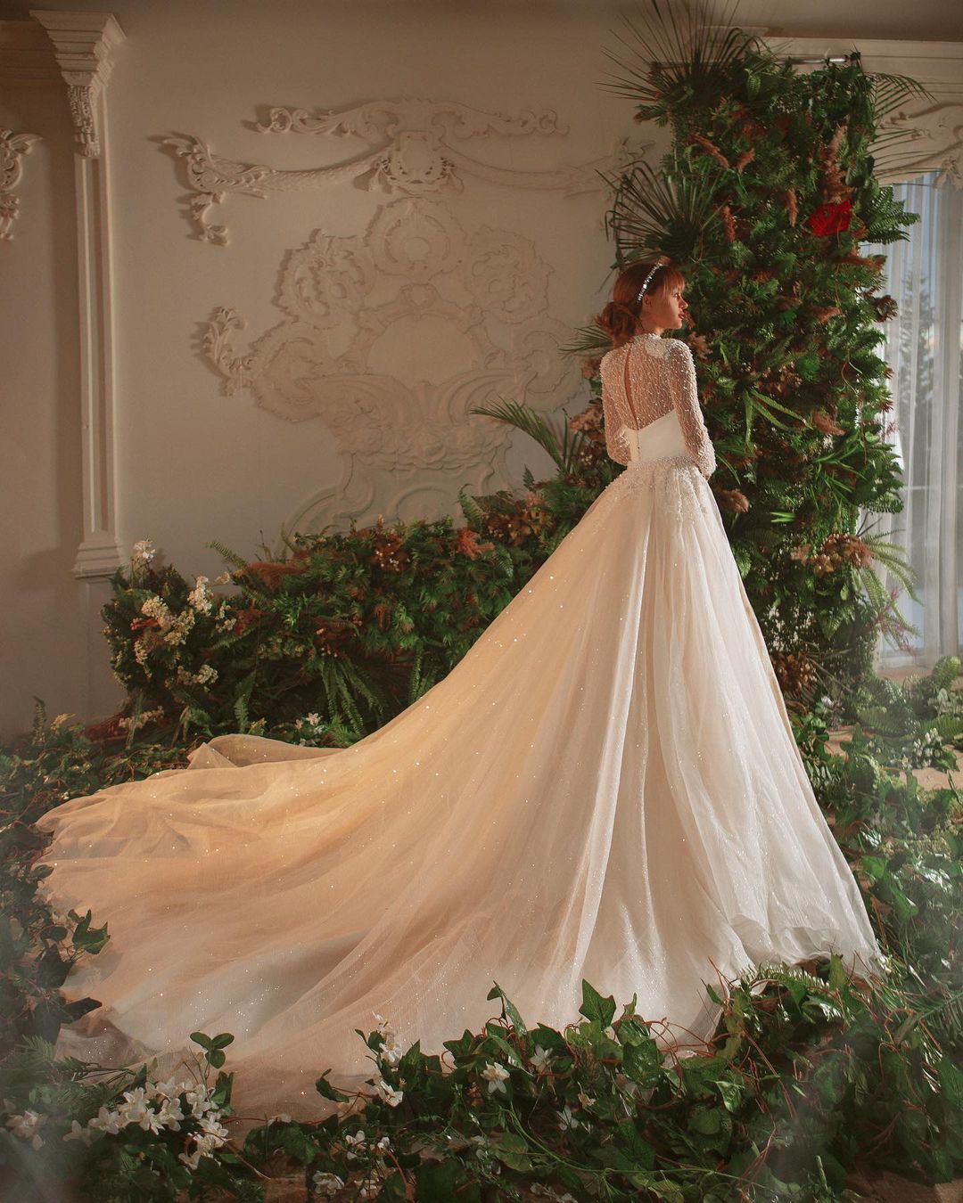 Elauna Luxury White Wedding Dress