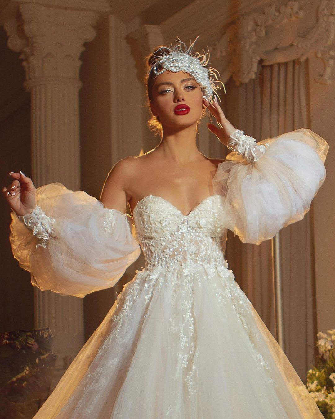 Elanna Luxury White Wedding Dress Xs / White