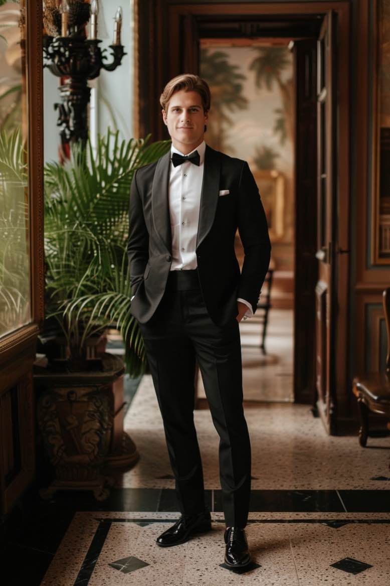 Jayden  GROOM Black slim Fit Men Tuxedos Suit