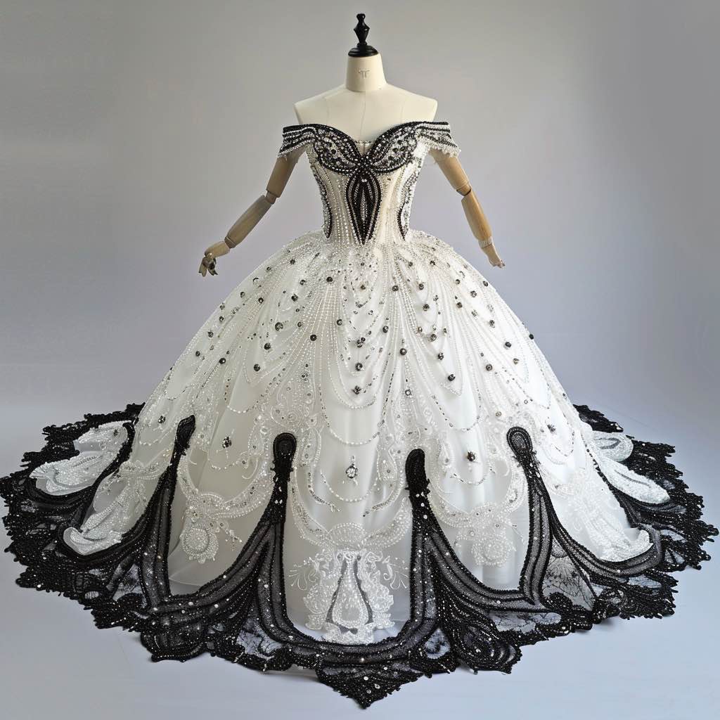 Willow Exquisite Off Shoulder Touch White Ball Gown Wedding Dress L / White
