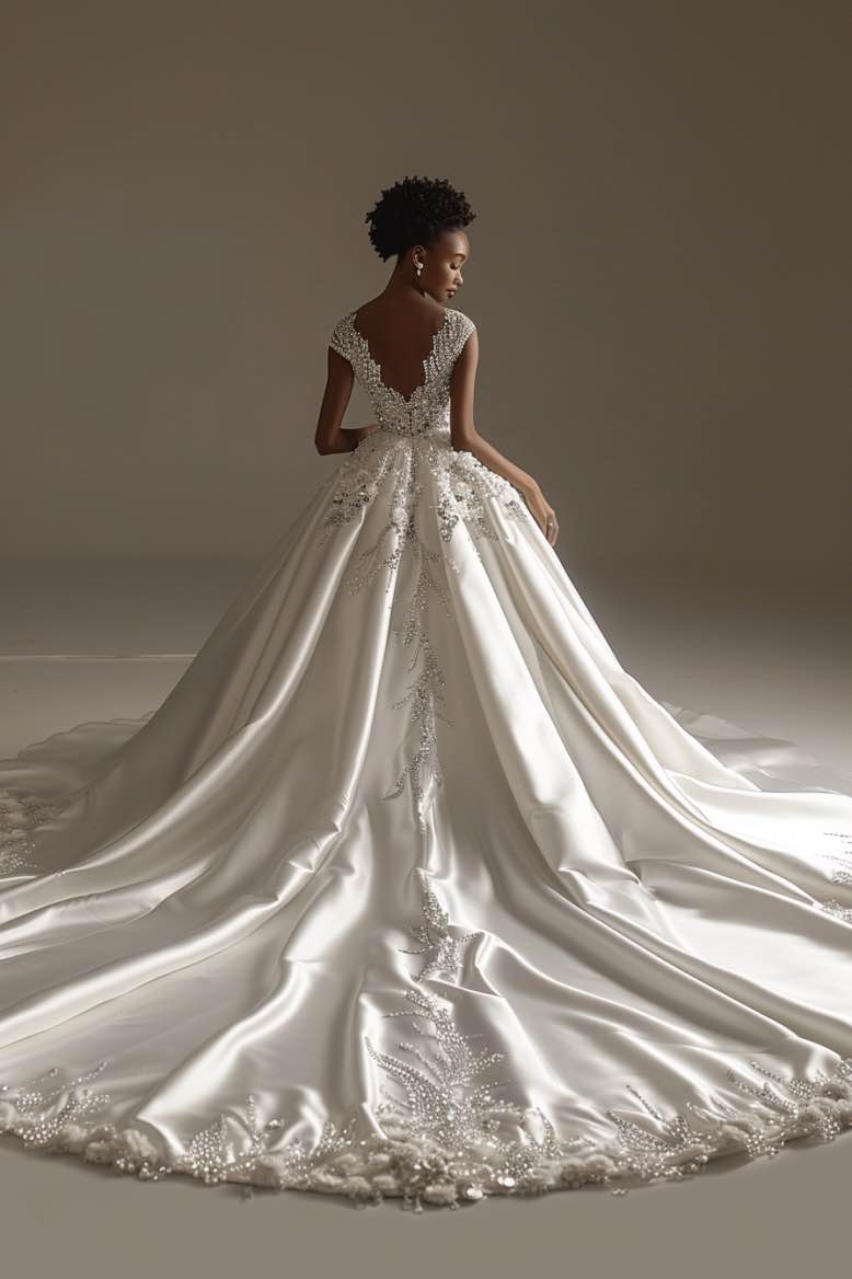 Maya  Sexy Exquisite   White Ball Gown Wedding Dress