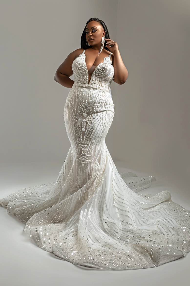 Dua  Elegant WhiteMermaid Gown  Wedding Dress