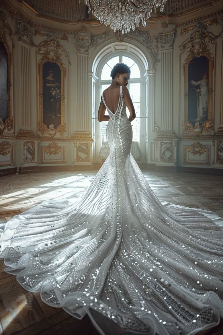 Inaya  Luxury   white Mermaid Gown  Wedding Dress