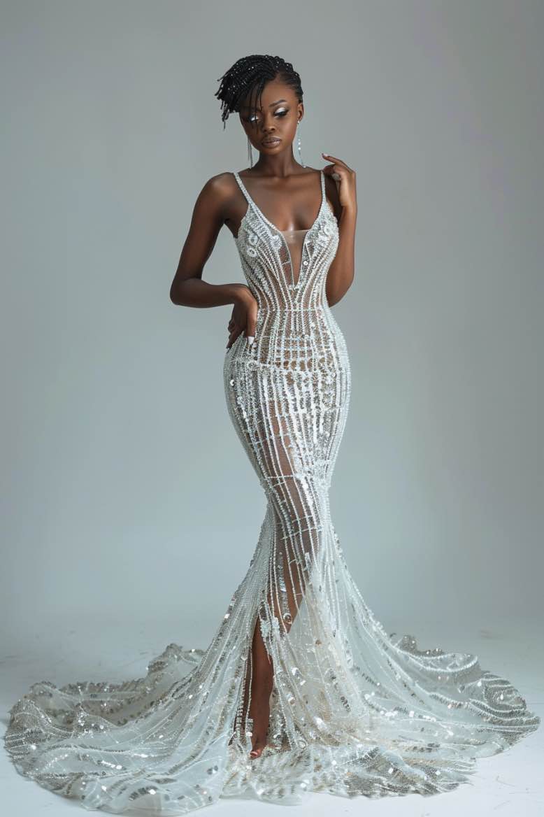 Anya  Loverxu white Mermaid Gown  Wedding Dress