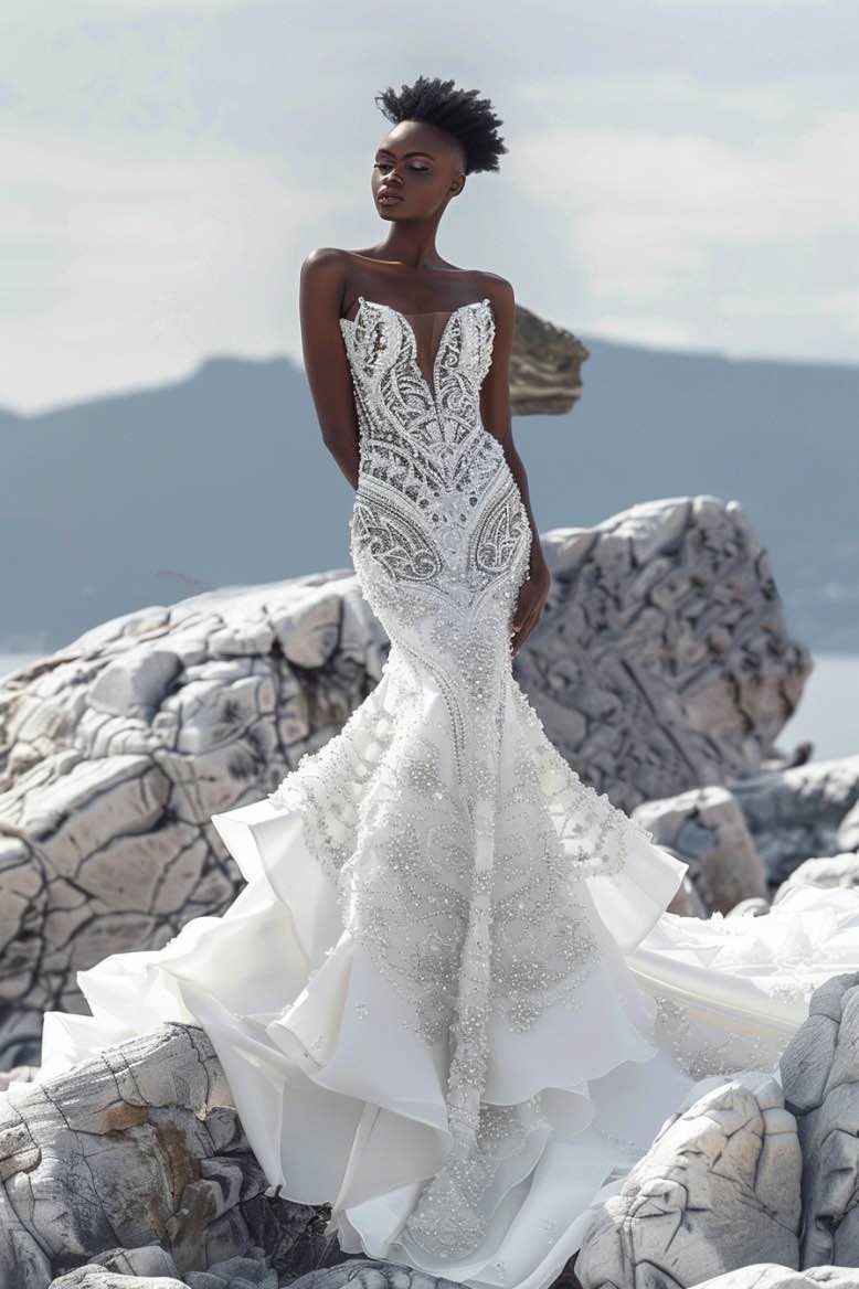 Dreamy Wedding Dress Mermaid Off The Shoulder Satin White Wedding Dresses Bridal Gowns DH736