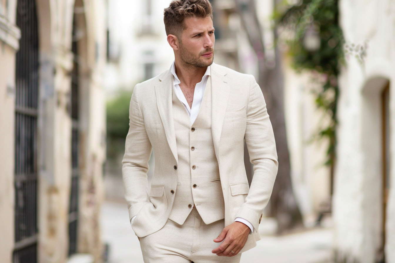 Hugo modern look White Men Suits Slim Fit  Blazer Classic suits