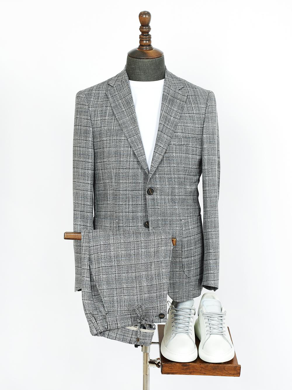 Eugene Black Set Blazer Linen Suit