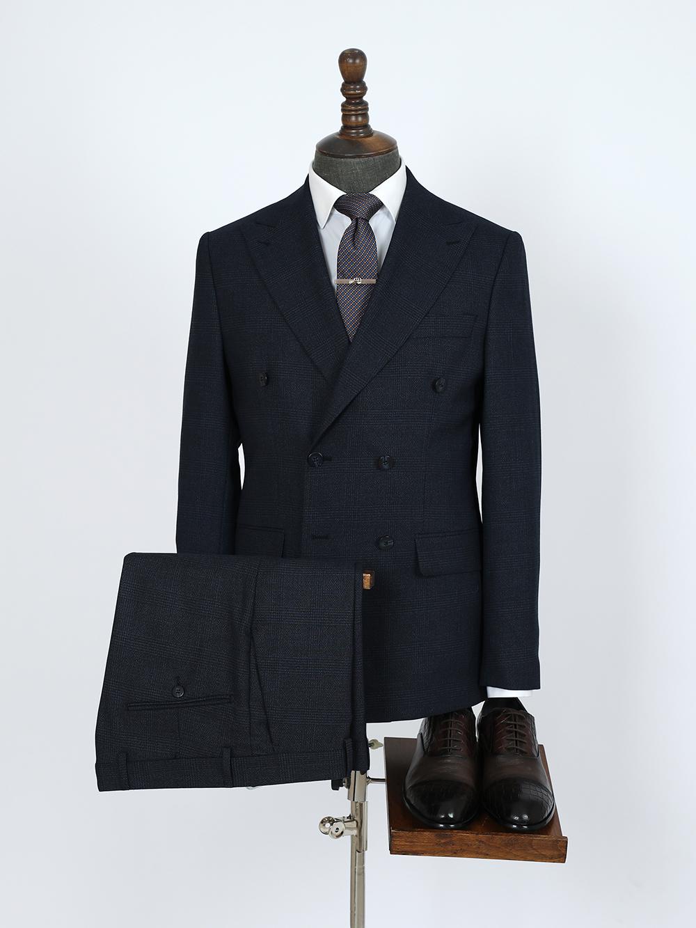 Jayden Blue Set Blazer Linen Suit