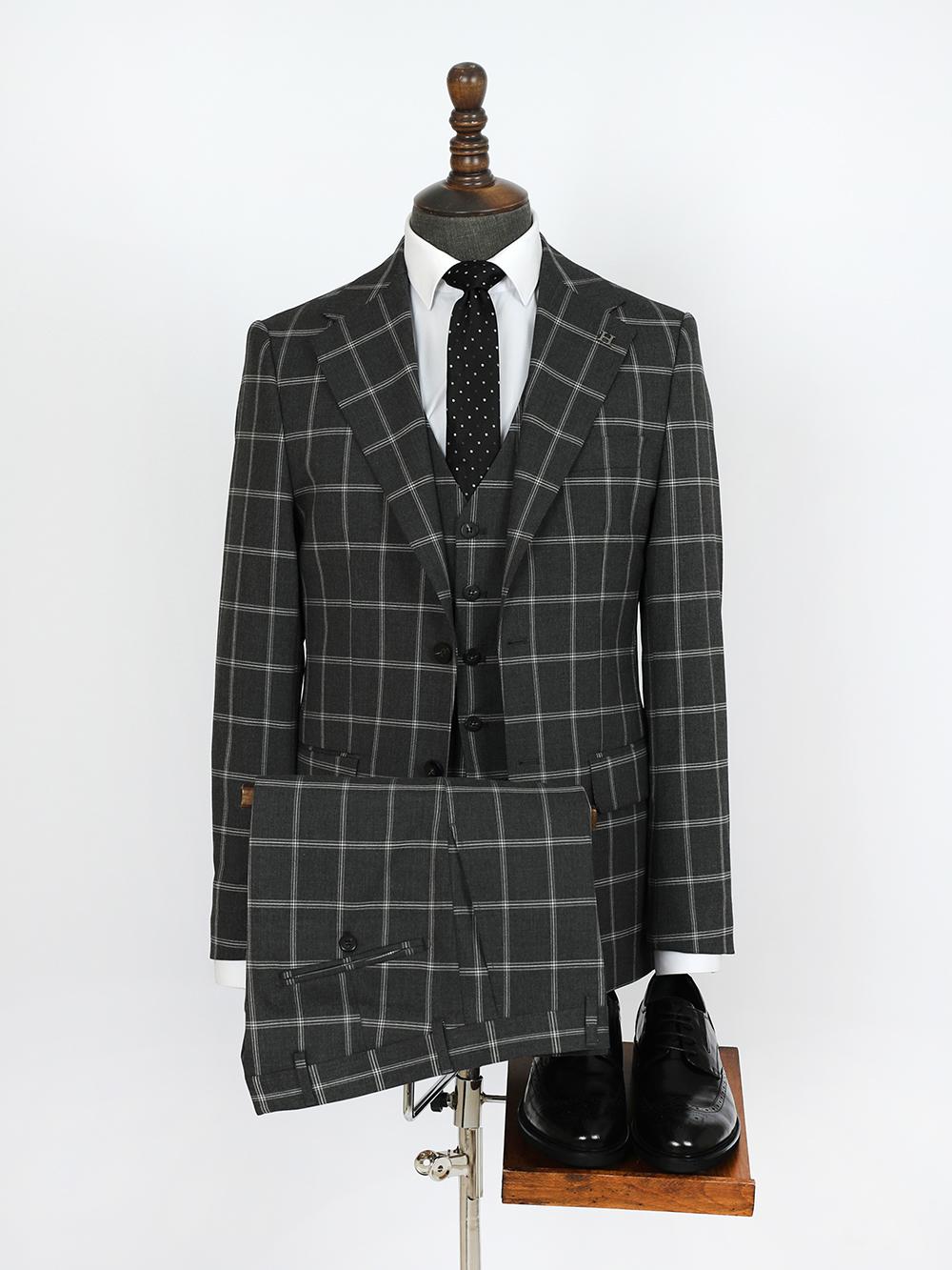 Korbyn Black Set Blazer Linen Suit