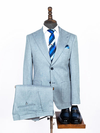 Trevor Light Blue Set Blazer Linen Suit