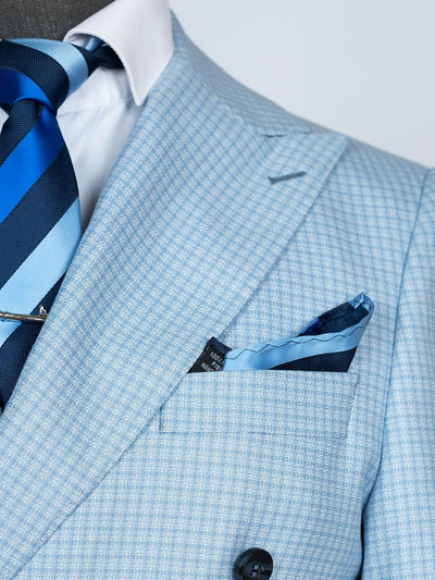 Aaron Light Blue Set Blazer Linen Suit