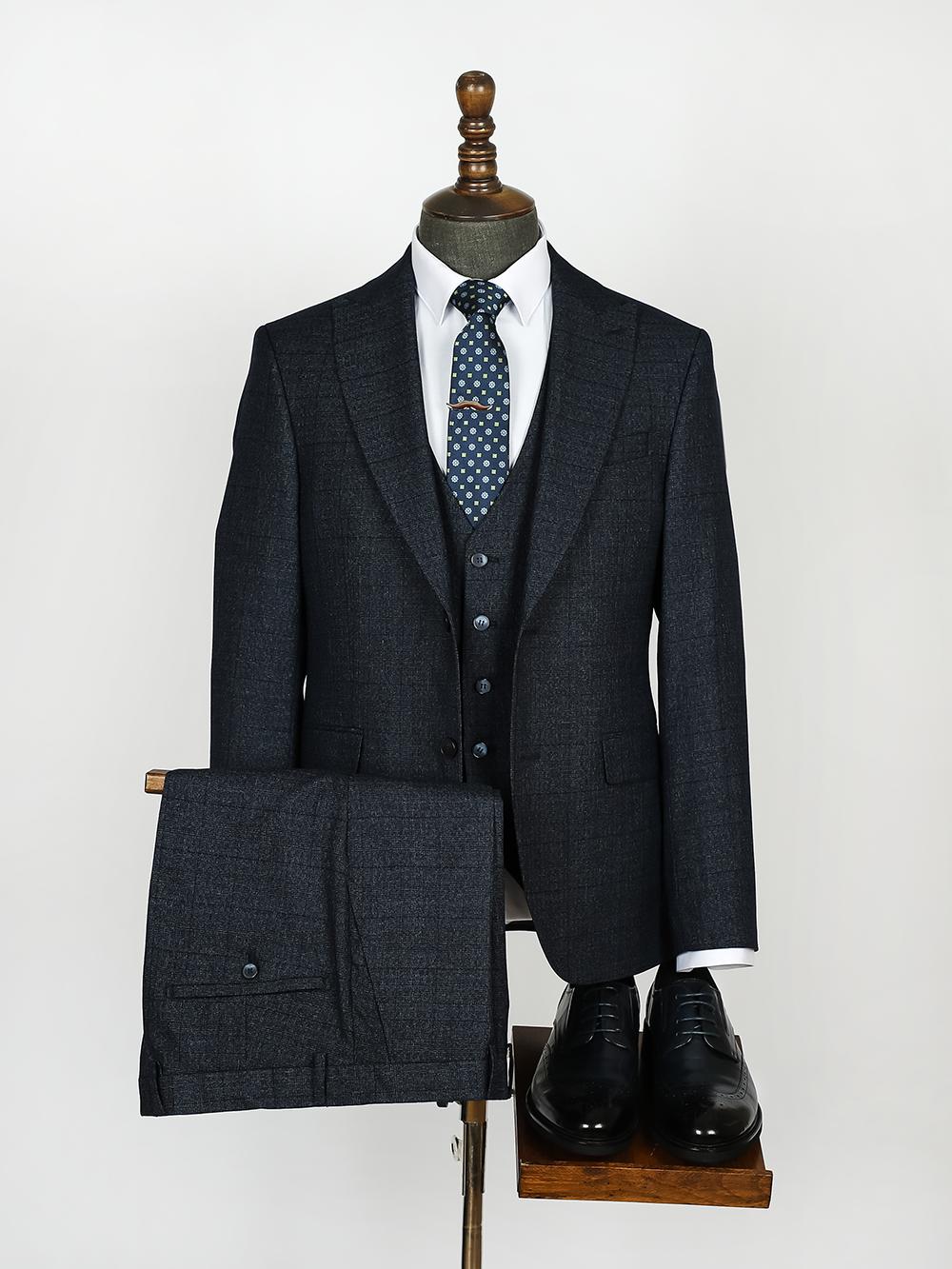 Aziel Black Set Blazer Linen Suit