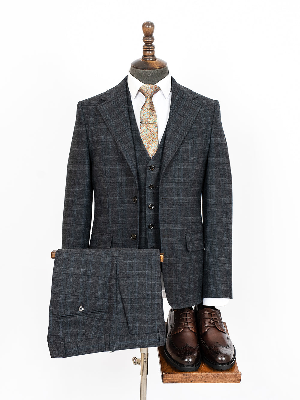 Alijah Grey Set Blazer Linen Suit